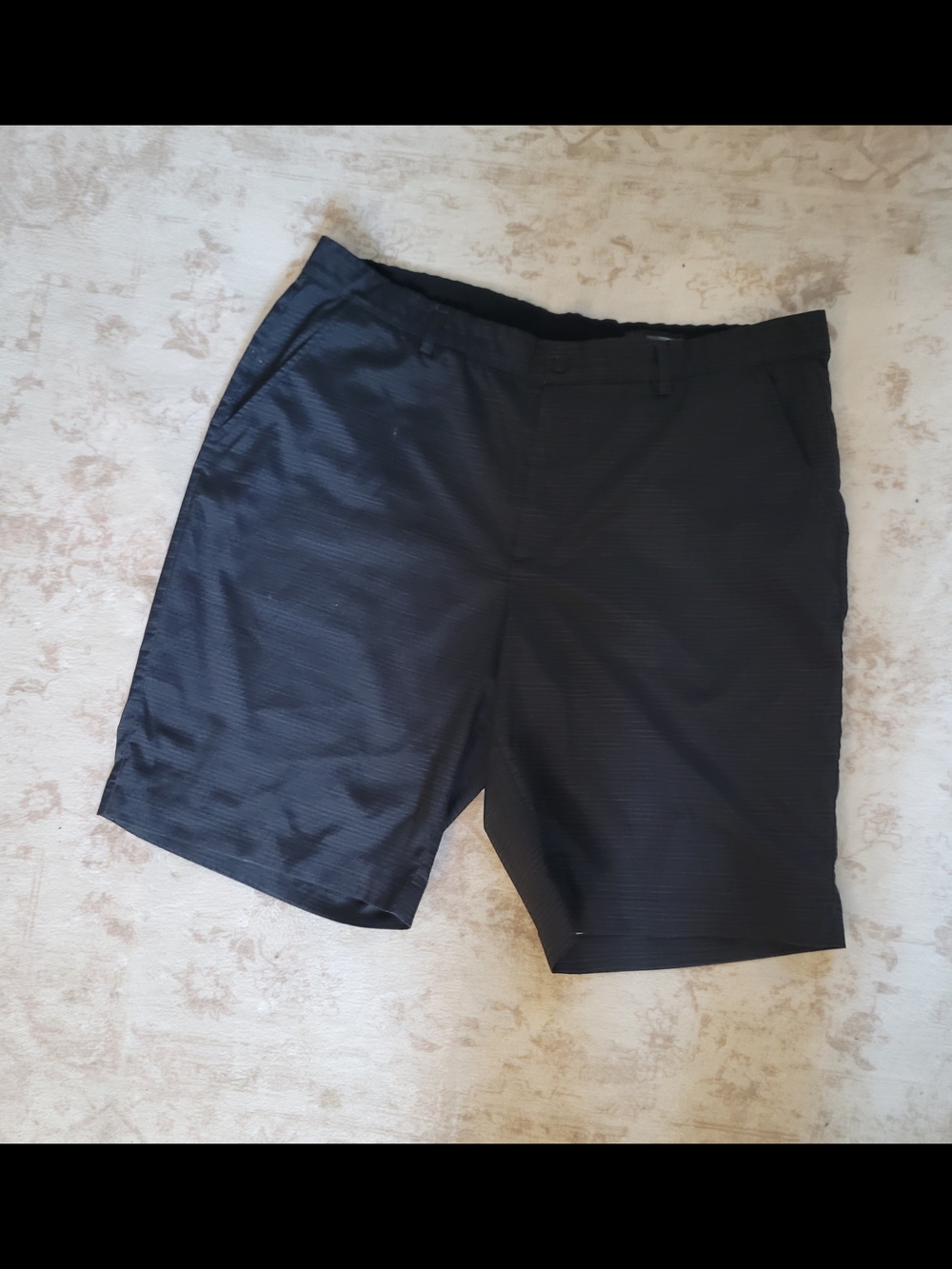 Greg Norman Collection Black Flat-Front Performance Shorts